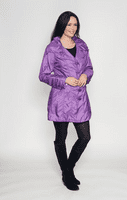 Womens Luxury Shot Silk Short Lilac Coat db294